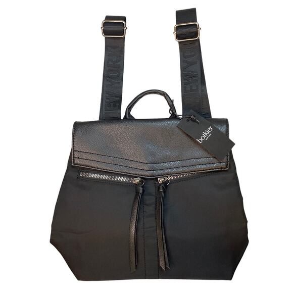 NWT Botkier New York Black Trigger Nylon & Faux Leather Mini Backpack Bag main image 12